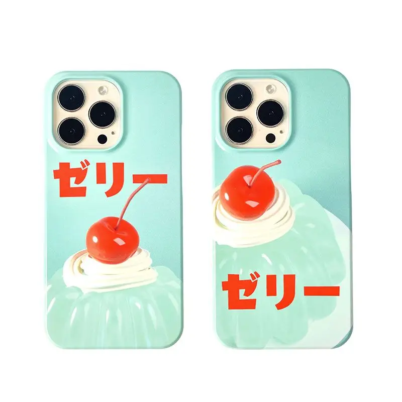 Japan Summer Cherry Jelly Protective Phone Case - Hard PC Acrylic Cover