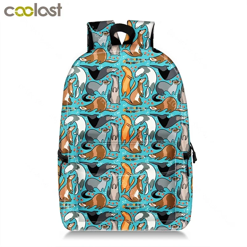 Funny Puppy Dog Cat Sloths Students Backpack  College Student Mochila Rucksack Kid School Bags Women Laptop Backpack