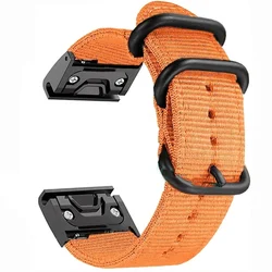 Quickfit Nylon Watch Strap - 22mm/26mm Sport Band Replacement - 26MM (Orange)