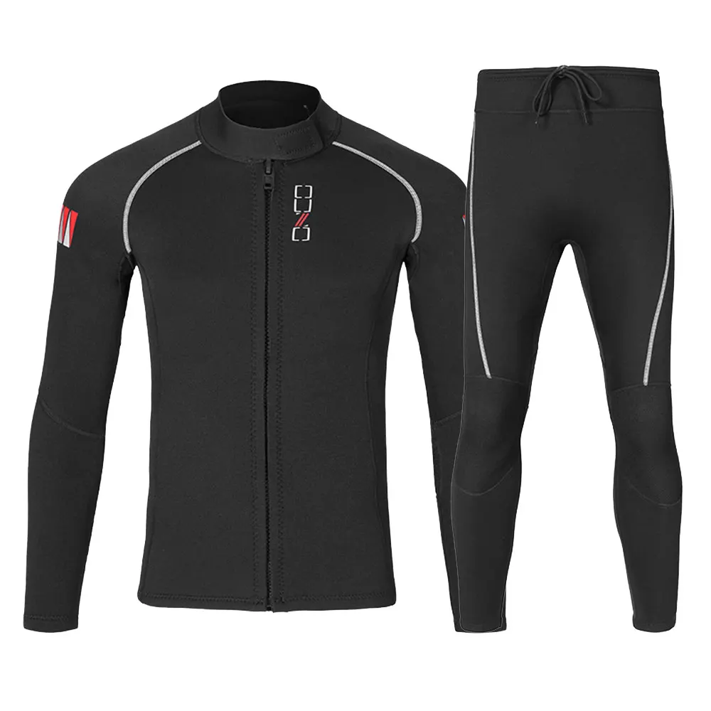 Men's 1.5mm Split Diving Suit Surfing Windproof Long Sleeve Jacket Neoprene Fishing Pants Professional Scuba Diving Clothes 2