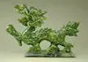 100% Exquisite natural jade Handmade hand-carved dragon statues 2