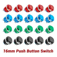 16mm Momentary High Cover Waterproof Metal Push Button Switches Car Power Switch with ScrewTermina