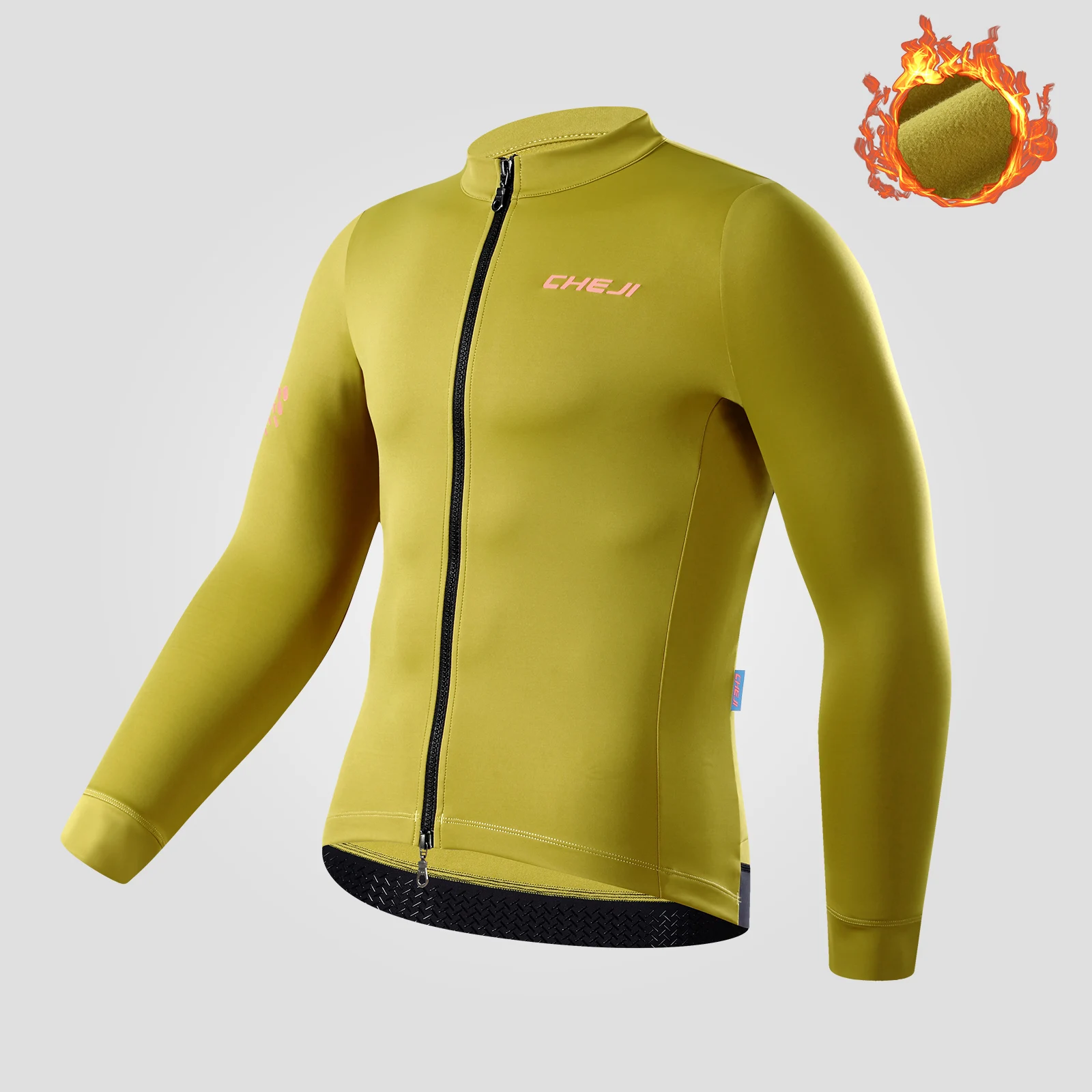 thumbnail image 1 of CHEJI Nuevas camisetas de ciclismo de invierno de manga larga con cremallera completa y plumón de vellón Ropa deportiva para hombre Maillot Ciclismo Hombre 2024, 1 of 5