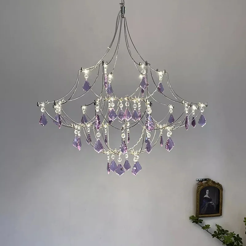 Nordic Firefly Crystal Chandelier Modern Luxury Bedroom Villa Living ...