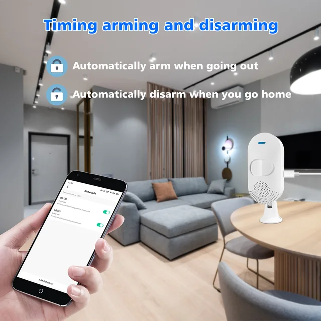 TAIBOAN WiFi Sound And Light Alarm Infrared Detector PIR Motion Alarm Sensor Smart TUYA  APP Remote Notification Security System 4