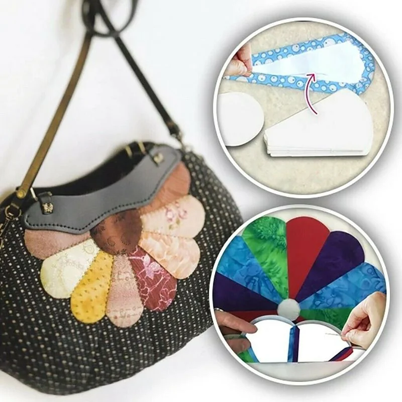 Craft Supplies 44pcs Multi-specification Manual DIY Patchwork Tools Dresden (round) Paper Mold Patchwork Pattern DIY Handmade Sewing Supplies