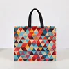 10PCS Rose Printing Packaging Shopping Bag Handle Waterproof Non Woven Fabric Gift Bags Black Clothing Store HandBag 5