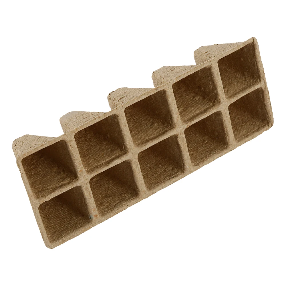 10Pcs 10 Grids Peat Pots Seed Starter Peat Pots Biodegradable Sprouting Seedling Trays For Indoor And Outdoor Plants Gardening seed starter tray seedling tray