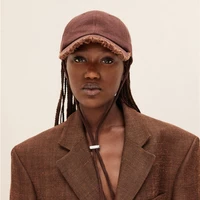 Baseball Hat For Women Men Cotton Adjustable Ball Caps Metal Logo Outdoor Cool Lady Male Sun Lanyard Fixed Hanging Rope Cotton 2