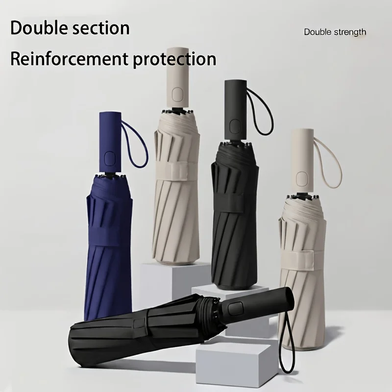 Advanced Wind-Resistant Automatic Folding Umbrella with UV Protection