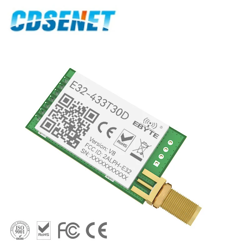 LoRa 433 MHz 모듈 송신기, 리시버 8000m CDSENET E32-433T30D-V8 UART 장거리 433 MHz 1W 무선 rf 송수신기