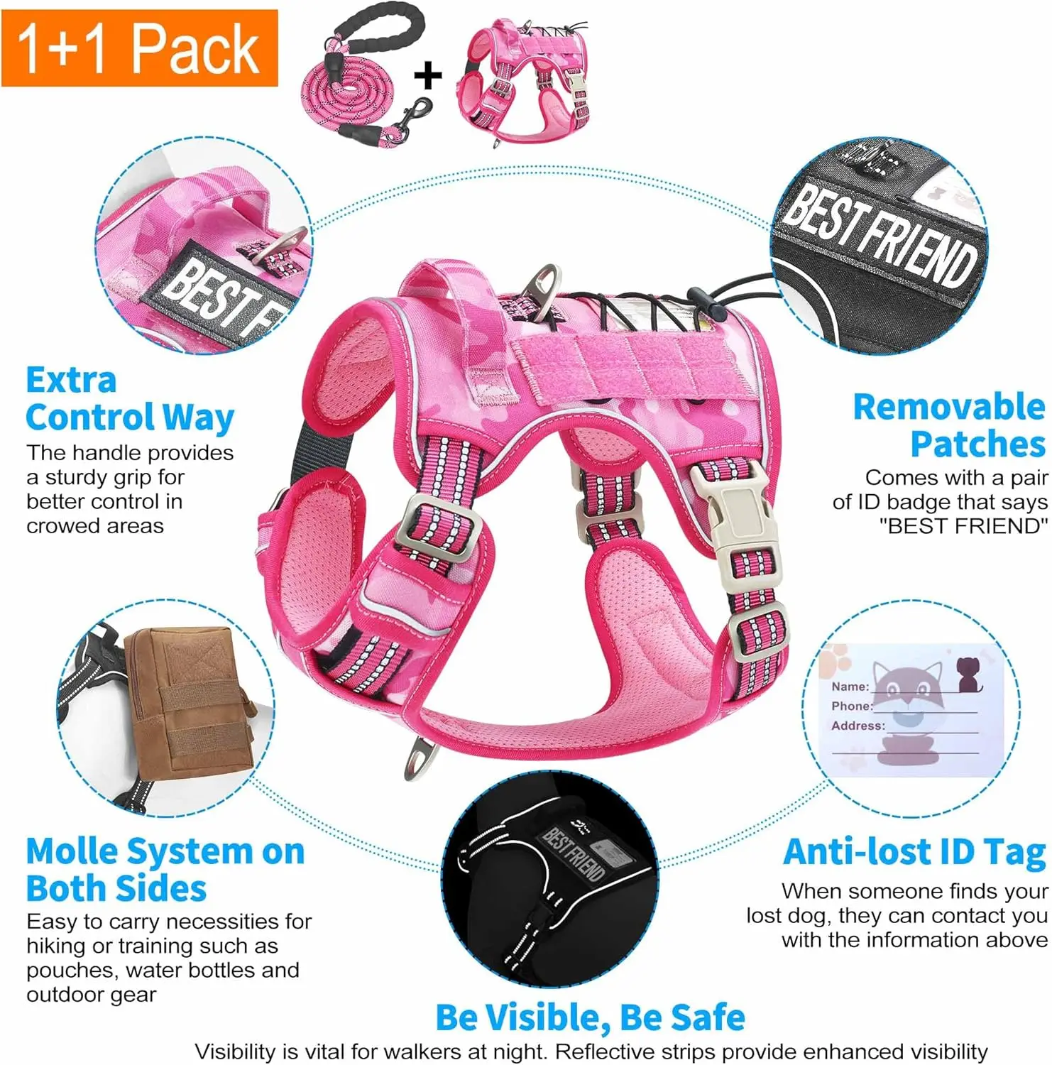 Tactical No-Pull Dog Harness 4