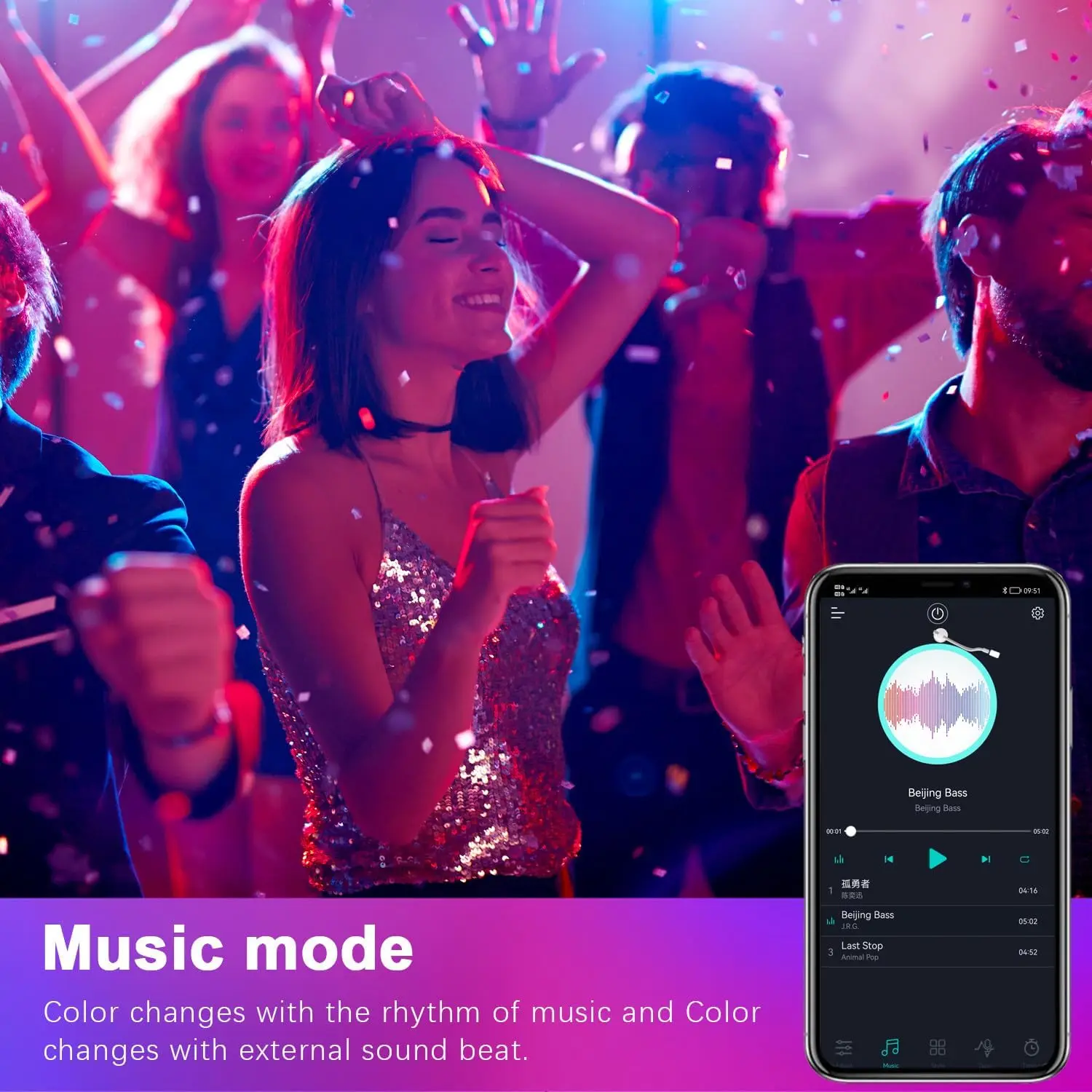 144W LED 무대 조명 바 RGB 스마트 월워셔 방수 DJ 램프 (앱 및 리모컨 포함) - 축제, 결혼식, 파티 조명용