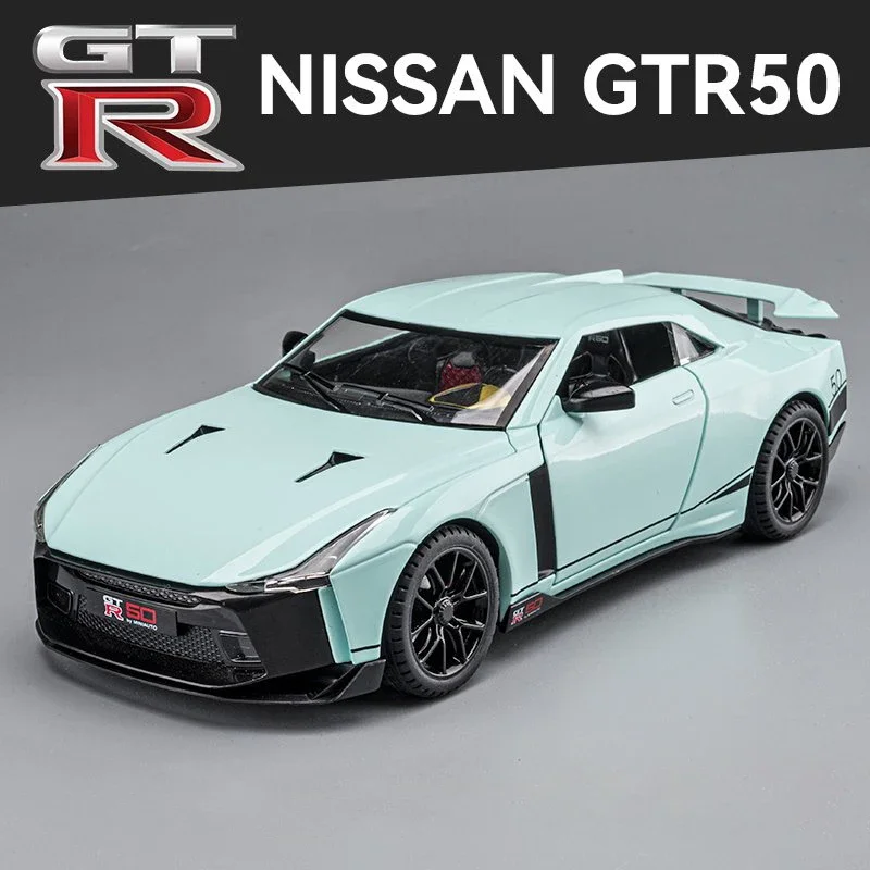 

1:24 Nissan GTR50 Ares Alloy Diecasts & Toy Vehicles Metal Toy Car Model Sound and light Collection Kids Toy