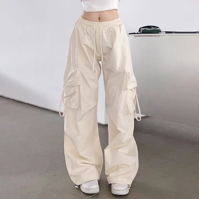 Women's Drawstring Parachute Pants With 4 Pockets High Rise Pants for Women  Casual Summer Petite Short Pants for Women - AliExpress