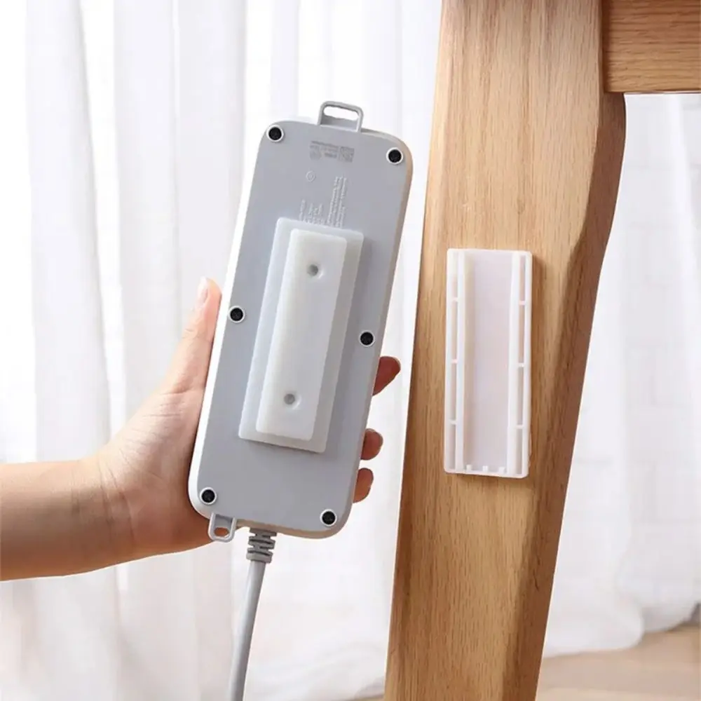 Wall Mounted Socket Fixer Self-Adhesive Socket Fixer Socket Fixer Power Strip Plug-in Wall Hanging Holder Fixator Plug-in Removable Wall-Mounted