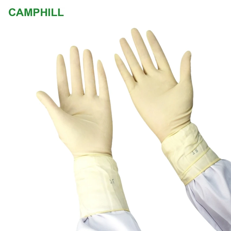 

Genuine palm pitted surface disposable latex gloves independent packaging Laboratory aseptic environment dust-free gloves