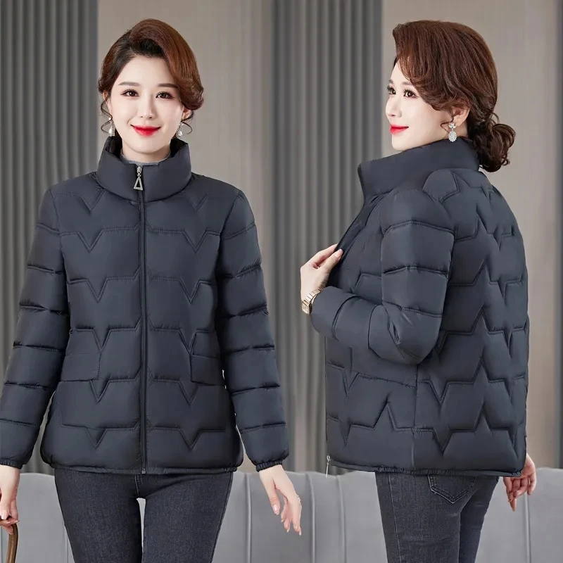 Giacche Invernali Per Donna Cappotto Slim Thick Warm Puffer Parka Abbigliamento Coreano Cerniera Cappotto Trapuntato Casual Femminile Outwear Streetwe