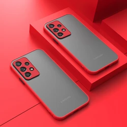 Sleek Matte Acrylic Soft Phone Case - Enhanced Protection Cover - Galaxy A52 (Red)