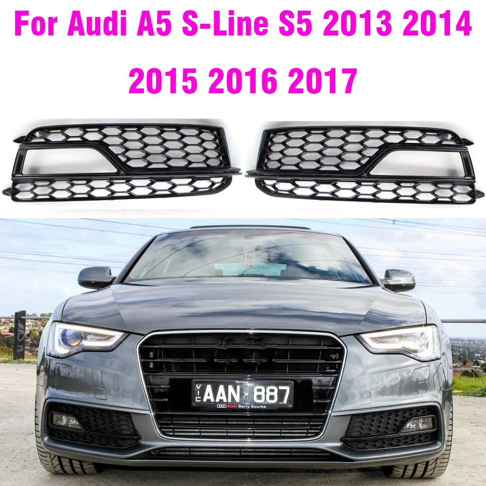 Auto Nebels chein werfer Lampen abdeckung Waben grill Stoßstangen gitter  für Audi S5 A5 S-Linien Stoßstange 2013 2014 2015 2016 8 t0807682m -  AliExpress