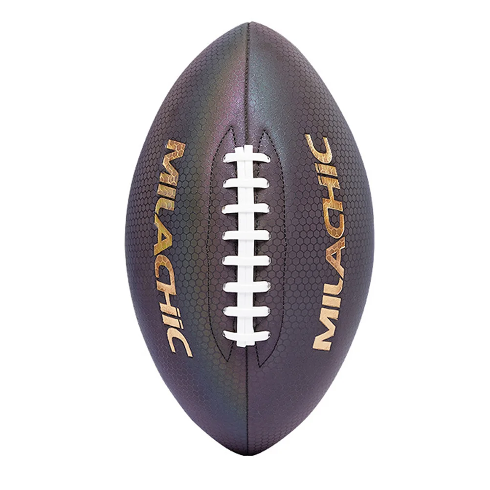 Size 6 American Football Rugby Ball Footbll Competition Training Practice Rugby Ball Team Sports Reflective Rugby Football