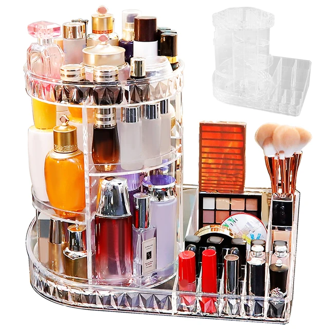 Organizador De Maquillaje Giratorio, Caja De Exhibición De Perfume  Cosmético De Joyería Ajustable De 7 Capas, Organizador Cosmético Acrílico  De Gran Capacidad 310 X 230 Mm, Negro JM