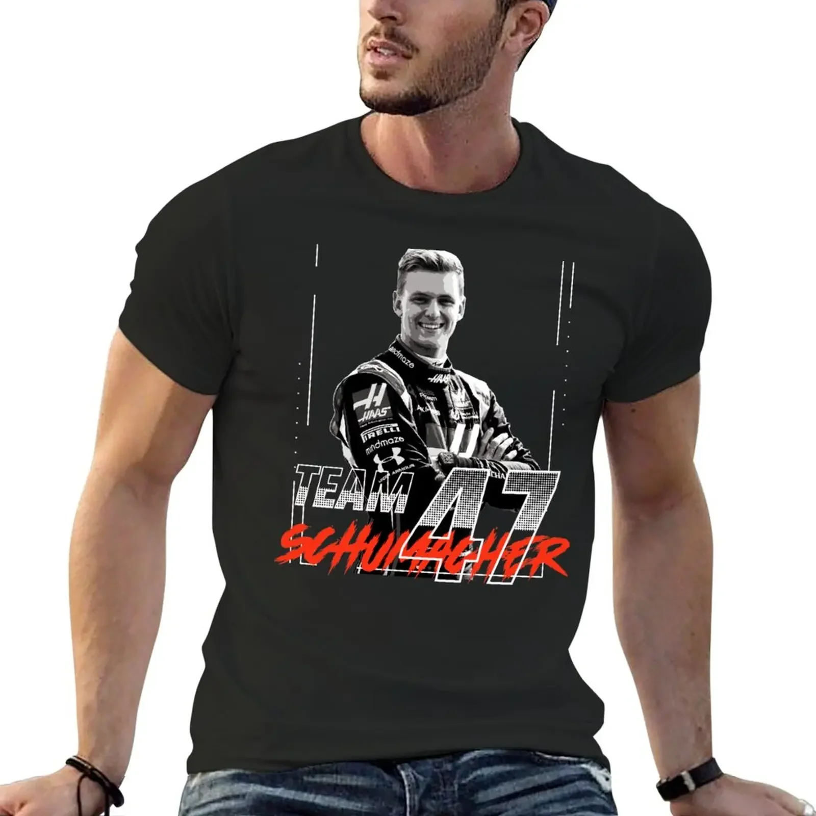 

Mick Schumacher T-Shirt heavyweights anime clothes quick drying mens graphic t-shirts funny