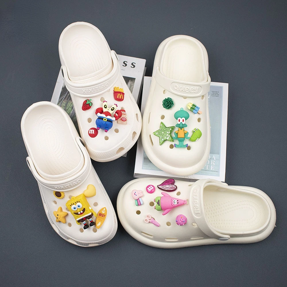 

SpongeBob SquarePants Cartoon Hole Shoes Buckle Decoration Shoe Flower DIY Garden Shoe 3D Shoe Buckle Decoration Accessories PVC