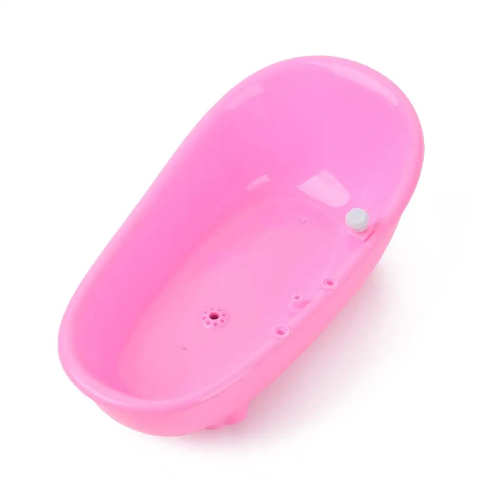Playing House Dollhouse Furniture Bathing Plastic Tub Accessories 1:6 Scale Miniatures Electric Bathtub