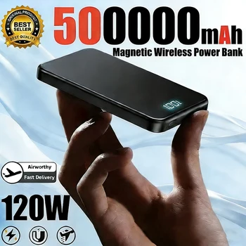 3 IN 1 Power Bank For MagSafe 50000mAh Slim Magnetic Wireless Power Bank 22.5W External Battery For iPhone Samsung 2026