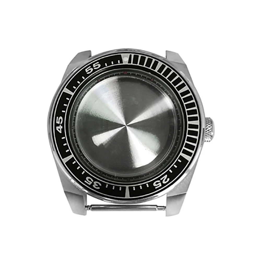 

43mm Stainless Steel Aluminum Frame Watch Case 10ATM Waterproof Black Inner Shadow Sapphire Glass Case for NH35 NH36 Movement