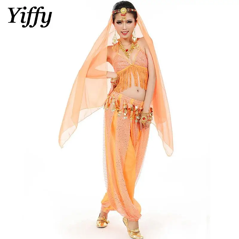 

Ladies Belly Dance Costume Set India Arabian Cosplay Jasmine Princess Suit Bollywood Stage Professional Performance Clothing