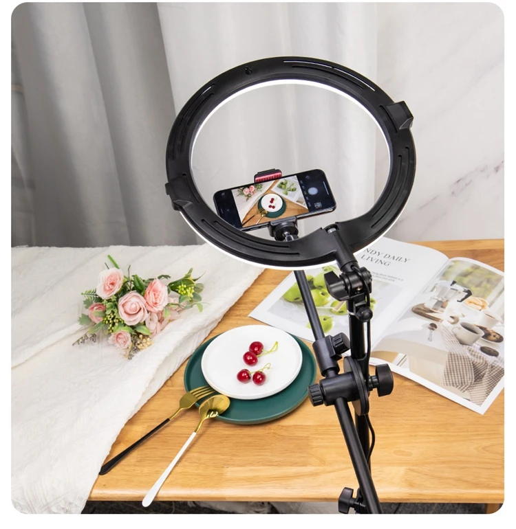 VIJIM K15 RGB Selfie Ring Light 11"1.73m Photography Video Light Tripod RingLight Phone Stand Fill Light Dimmable Lamp Vlog Kit