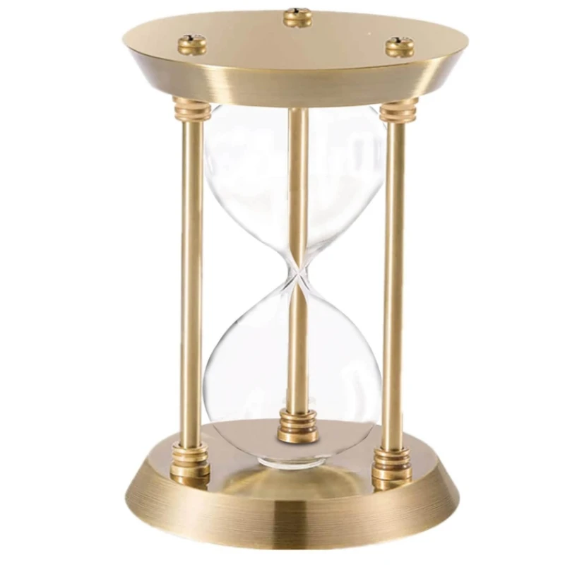 Sand Timer European Retro Empty Hourglass Sand Watch Metal Sand Glass Timer DIY Home Office Desktop Decor Ornaments