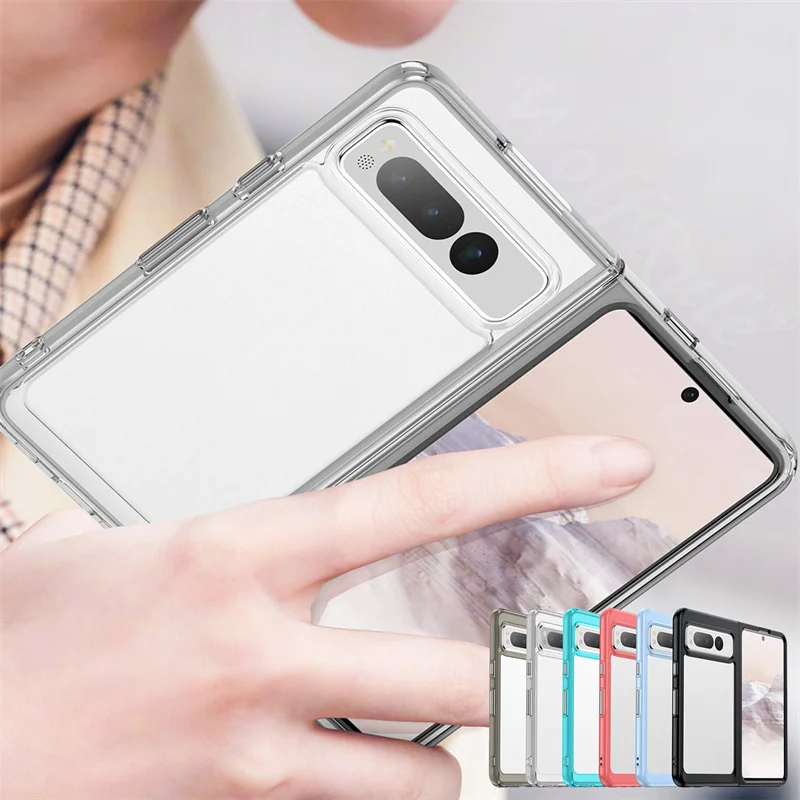 Per Google Pixel Fold Case Cover Google Pixel Fold Capas Antiurto Trasparente Trasparente Multicolore Fundas Google Pixel Fold Cover
