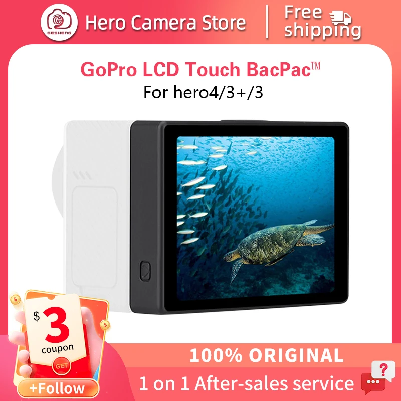 GoPro LCD Touch BacPac for hero 4 / 3 + / 3 Original Sports Camera accessories are external screen official accessory