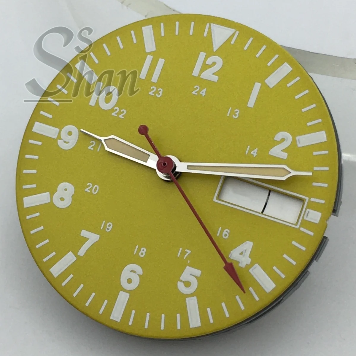 Green Luminous Dial with Weekly Date Window for Replacement Parts – 29mm