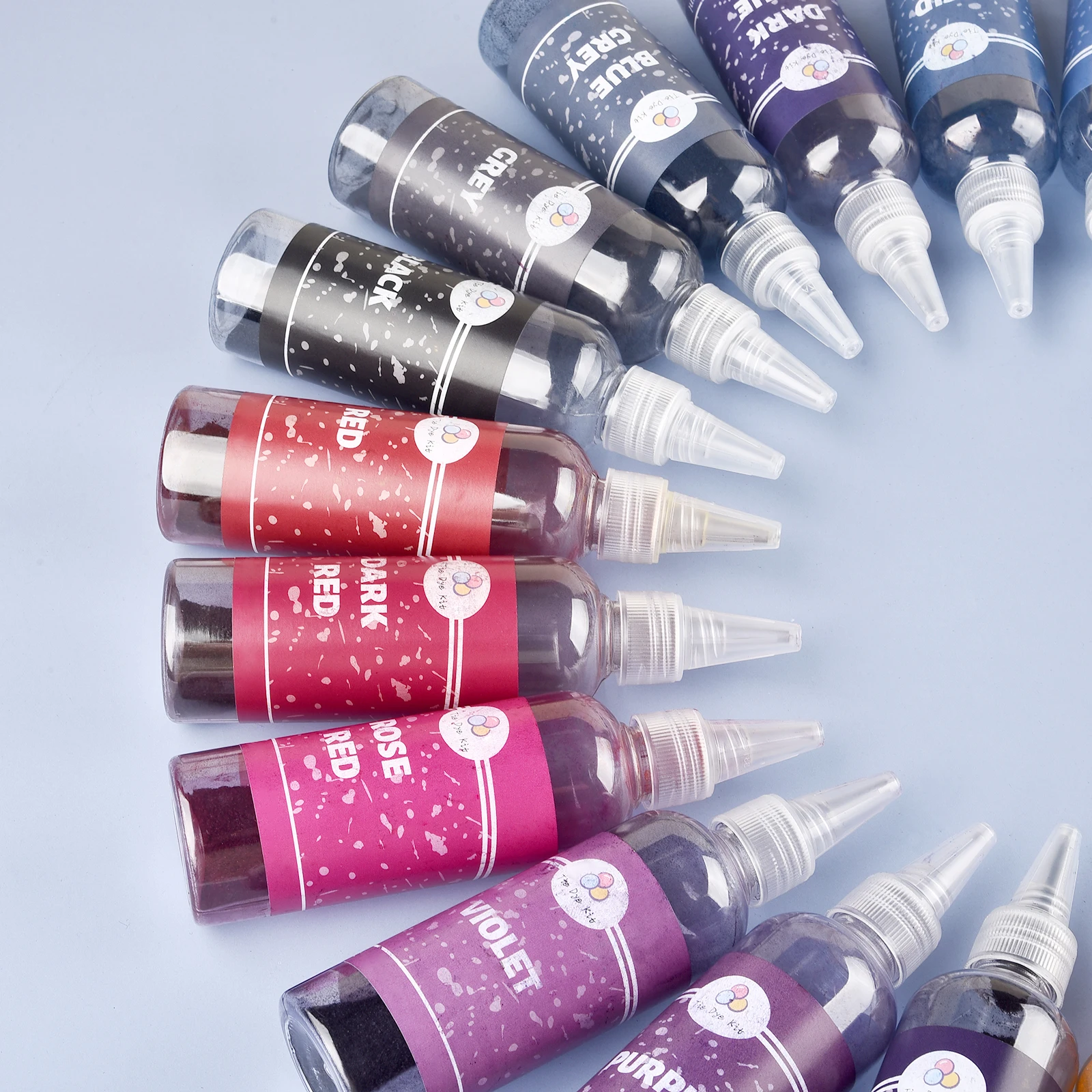 Vibrant 24-Color Fabric Tie Dye Powder Set for Creative Cloth Decorating