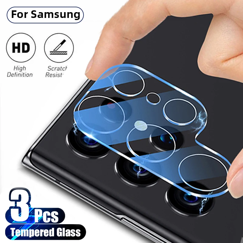 Premium 3-Pack Camera Lens Tempered Glass Protectors