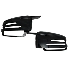 Black Side Mirror Cap Covers for Mercedes - Benz Vehicles (Bright black)