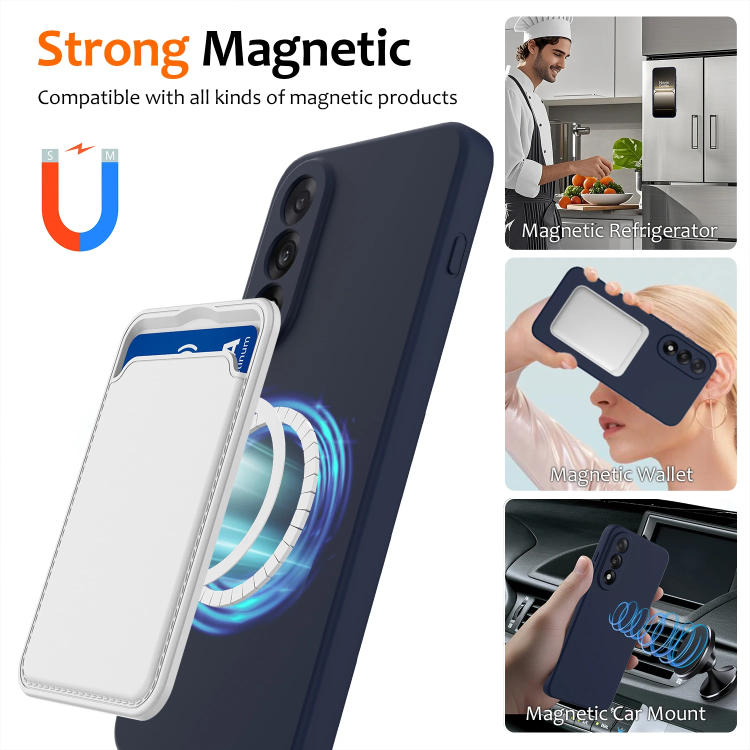 Custodia EASSGU Per OnePlus Nord 2 5G - Cover Morbida In Silicone TPU Con Telaio Elettrolitico - Blu Navy - 2