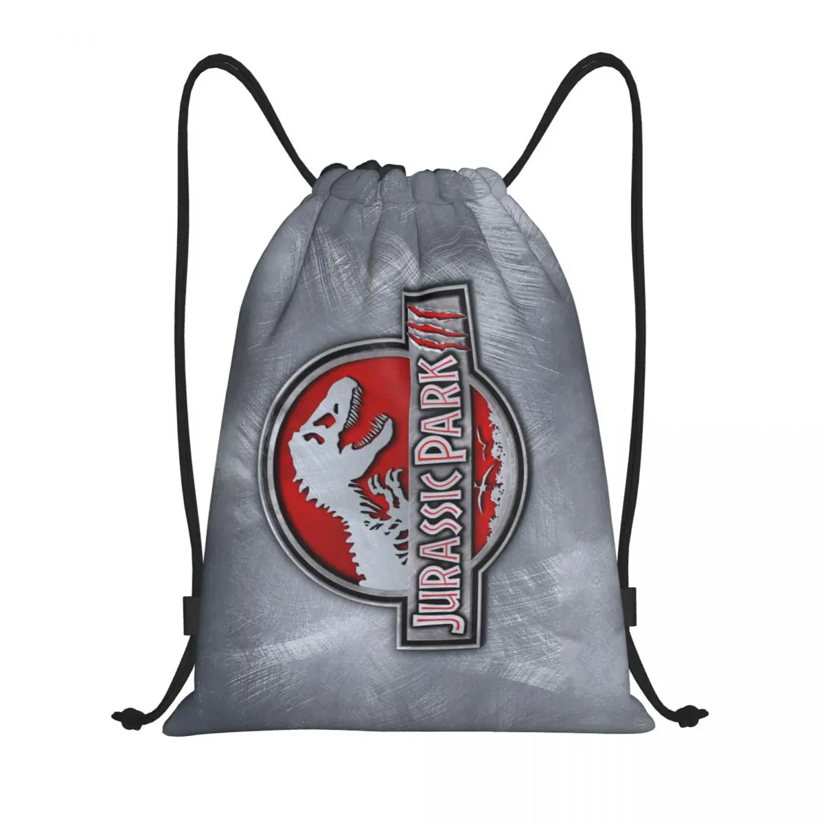 

Jurassics Parks Drawstring Backpack Sports Gym Bag for Women Men Dinosaur World Training Sackpack