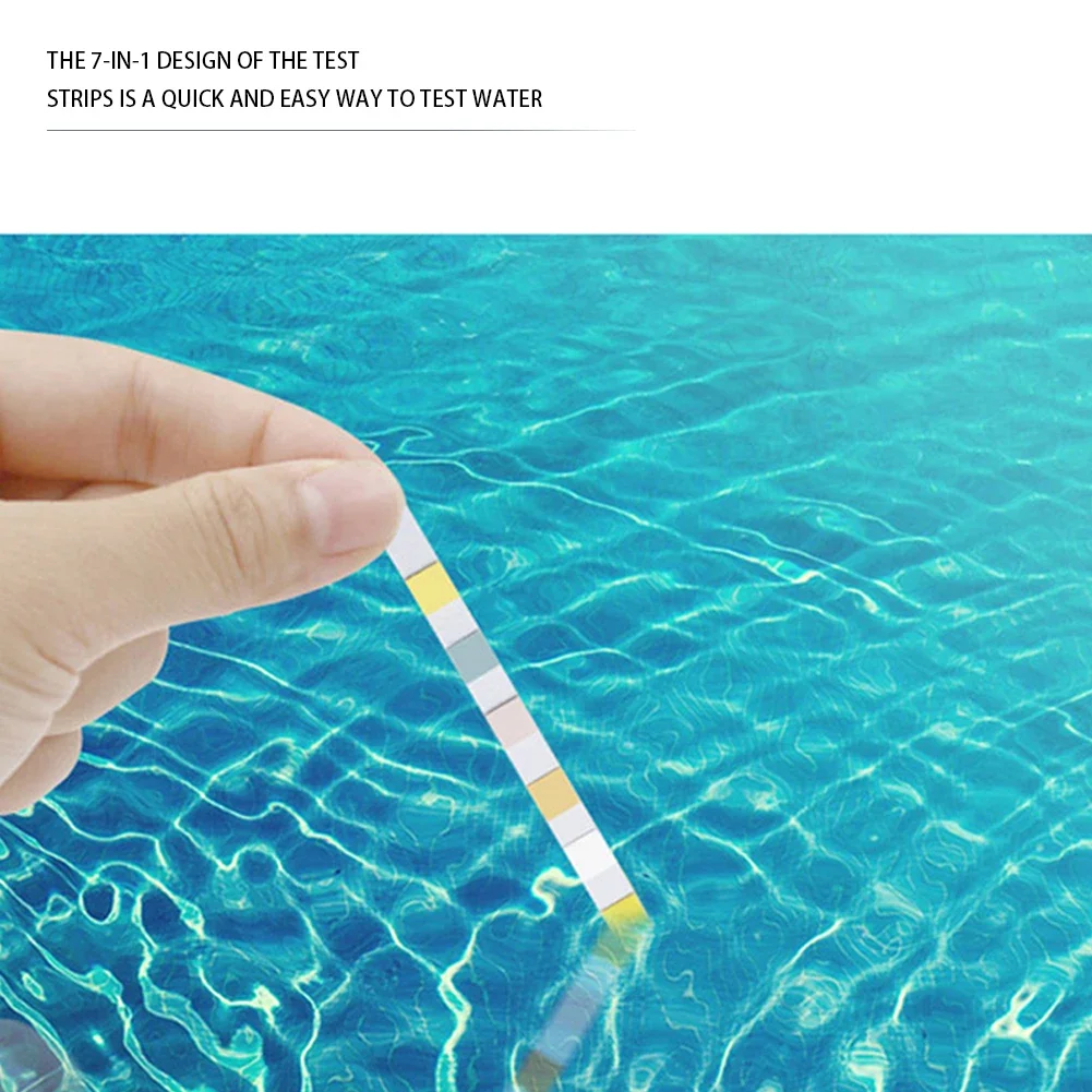 50/100Pcs 3/4/5/6/7 in 1 Swimming Pool PH Test Paper Multipurpose Chlorine/PH/Bromine Test Strips Swimming Pool Water Tester