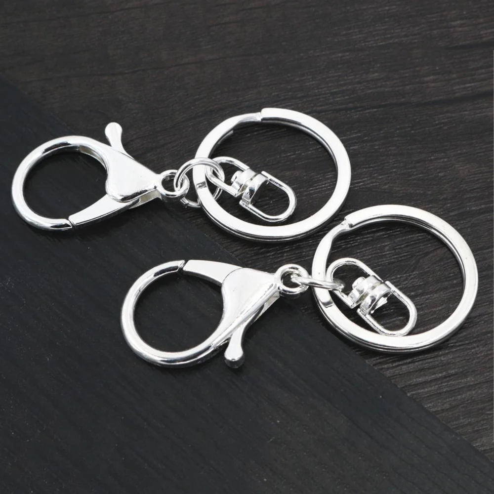 5pcs/lot 30mm Key Ring Long 70mm Popular classic 11 Colors