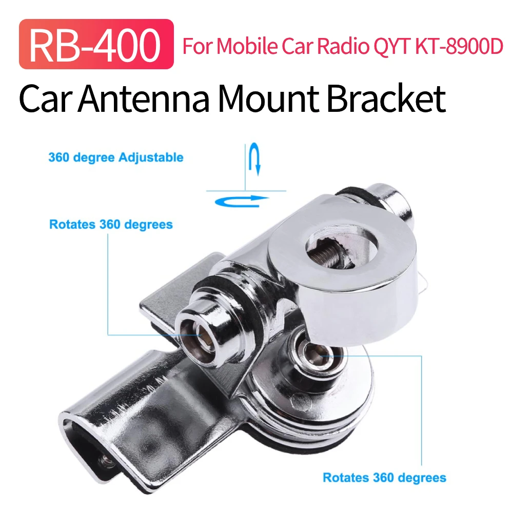 Mobile Antenna Kit UHF-Female Clip Mount Bracket Car Radio Accessory