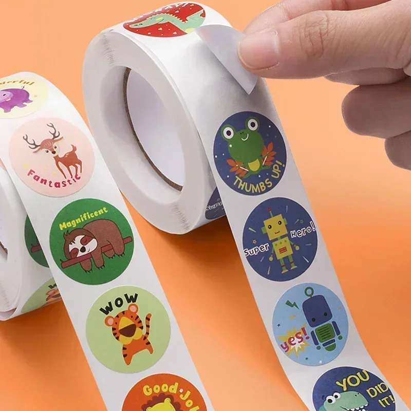 Cartoon Stickers Cartoon Animal Stickers Animal Stickers Reward Stickers 500 Pieces Animal Cartoon Stickers Kids Toy Stickers Various Cute Design Patterns School Teacher Reward