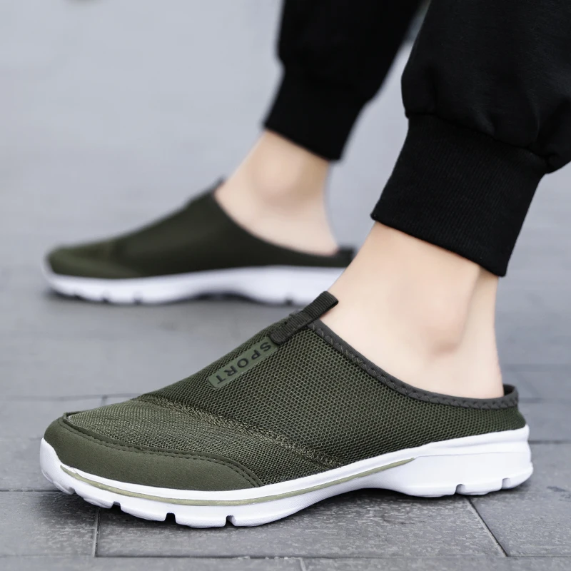 

Summer Mesh Men Home Slippers Casual Shoes for Men Slippers Flip Flops Soft Comfort Couple House Slippers Zapatillas Hombre