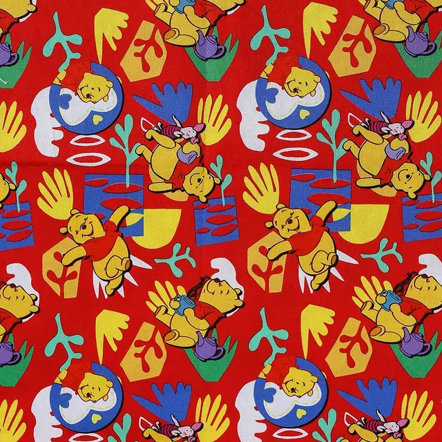 Szélesség 1,1 Méter Disney Winnie A Micimackó Pamutszövet Szöveti Varráshoz Foltvarrás Szövet Kézimunka Diy Patchwork - Image 4