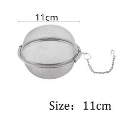 Stainless Steel Spice Tea Infuser Sphere with Locking Strainer - Set of 5 - 3pcs (11cm)