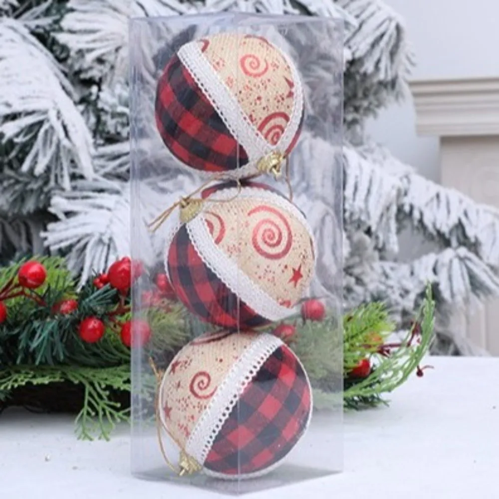 8cm Christmas Hanging Ball Set Glitter Foam Reusable Christmas Ball Ornaments Shatterproof Decorative Xmas Tree Decor Gifts